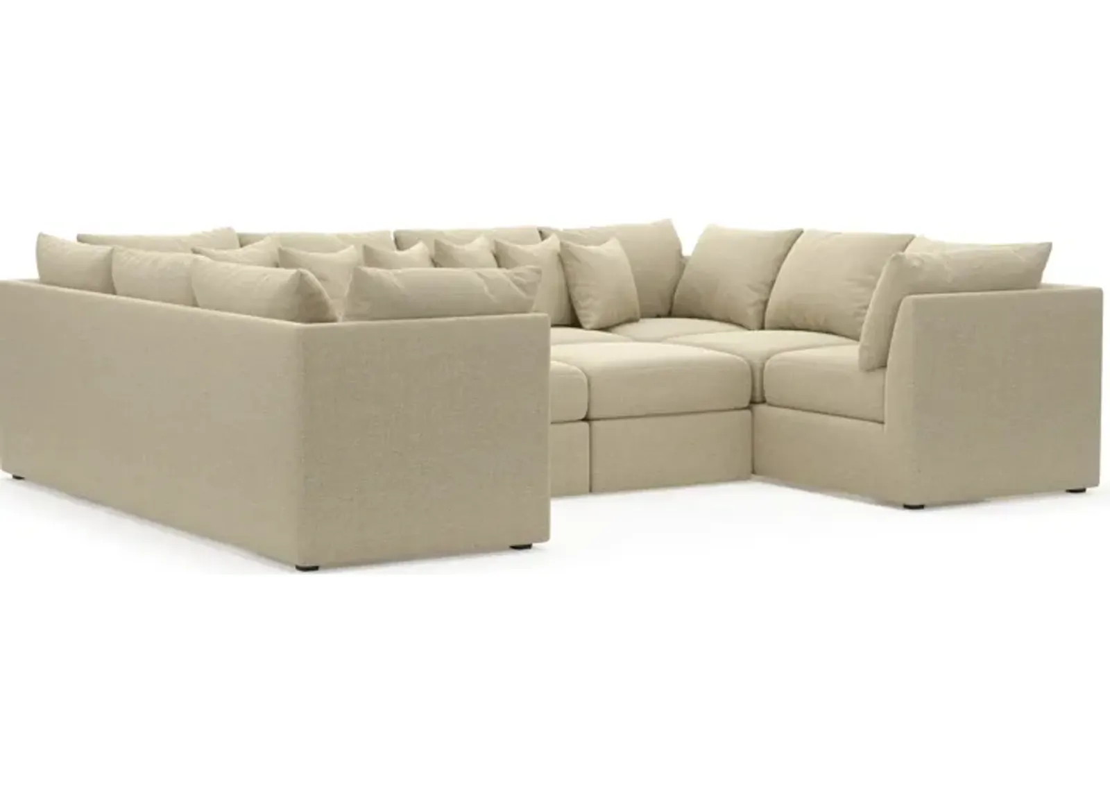 Nest Hybrid Comfort Eco Performance 5-Piece Pit Sectional - Broderick Sand