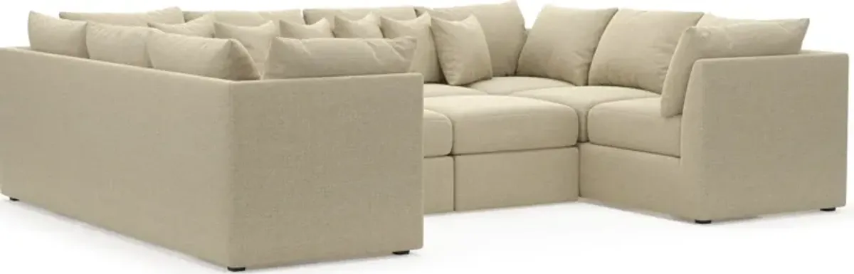 Nest Hybrid Comfort Eco Performance 5-Piece Pit Sectional - Broderick Sand