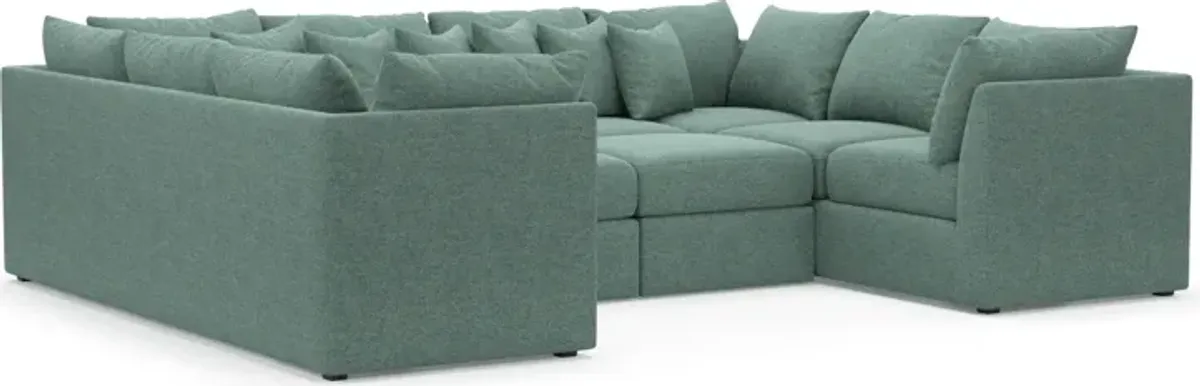 Nest Hybrid Comfort Eco Performance 5-Piece Pit Sectional - Bridger Jade