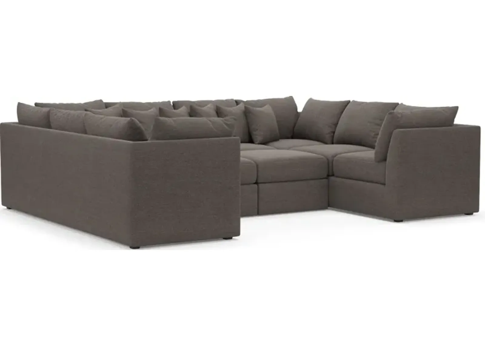 Nest Hybrid Comfort Eco Performance 5-Piece Pit Sectional - Presidio Steel