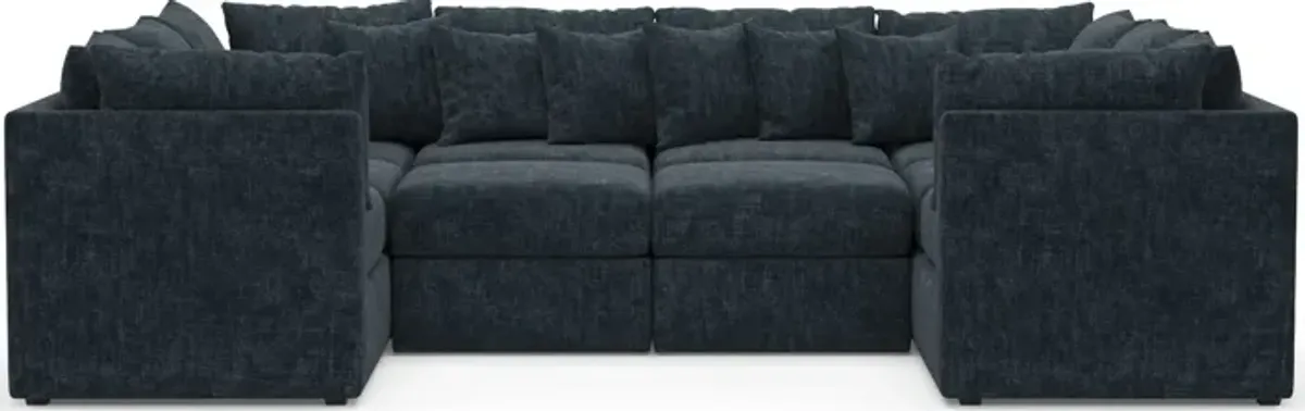 Nest Hybrid Comfort Eco Performance 5-Piece Pit Sectional - Argo Navy