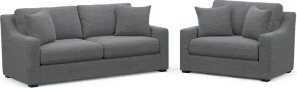 Dobson Foam Comfort 2 Pc. Living Room - Dudley Indigo