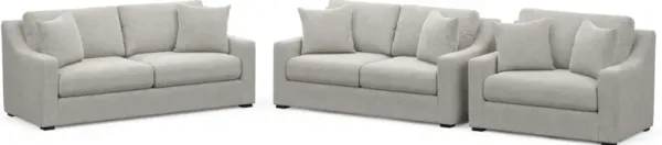 Dobson Foam Comfort 3 Pc. Living Room - Burmese Granite