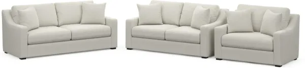 Dobson Foam Comfort 3 Pc. Living Room - Living Large White