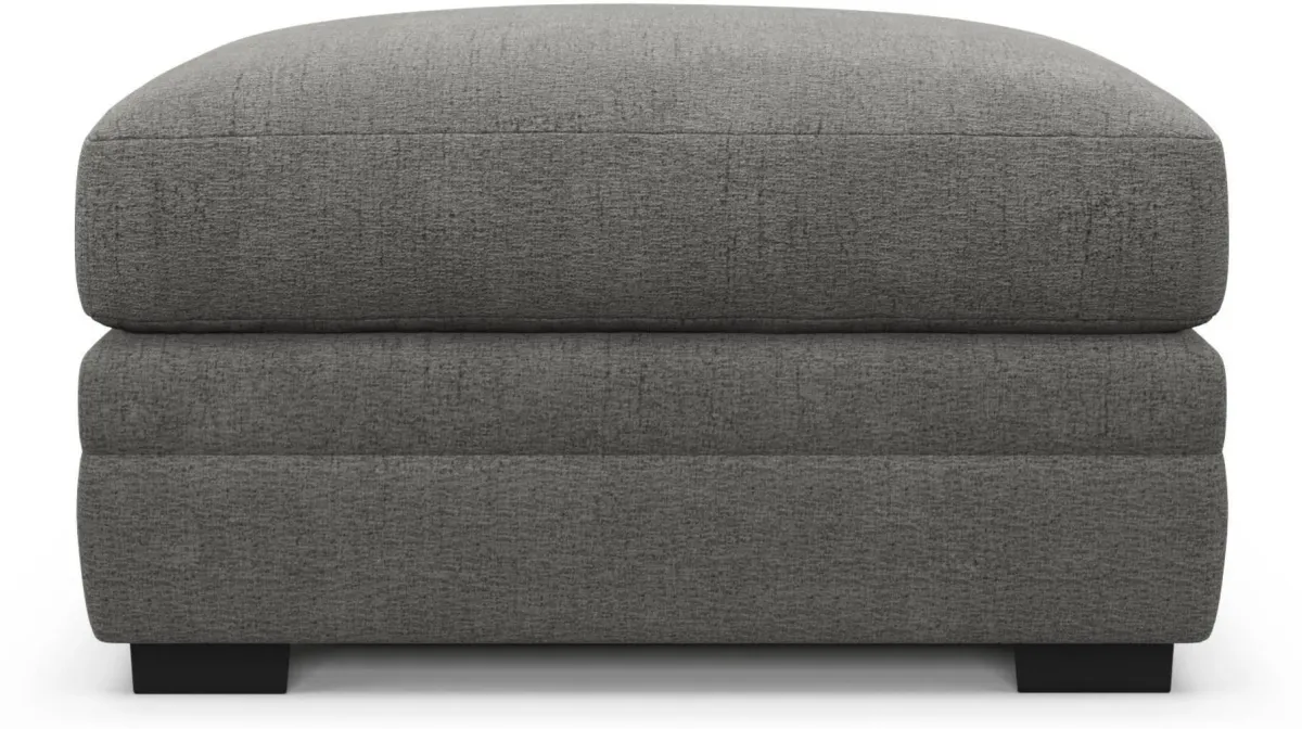 Boston Foam Comfort Ottoman - Living Large Charcoal