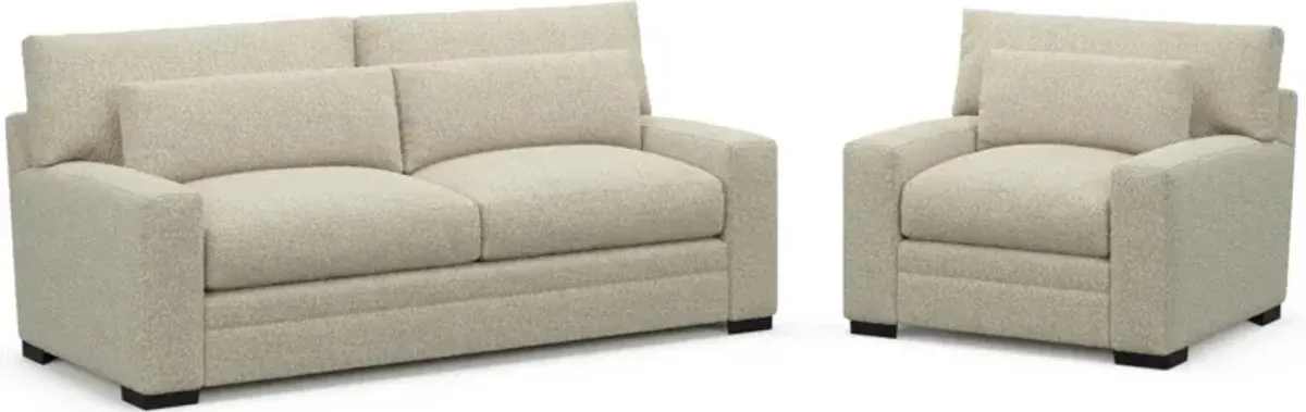 Boston Foam Comfort 2 Pc. Living Room - Bloke Cotton