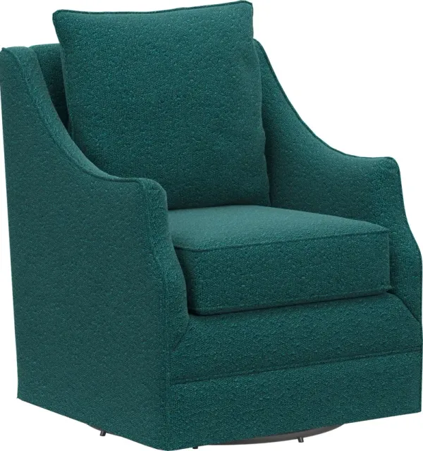 Mara Accent Swivel Chair - Bloke Peacock