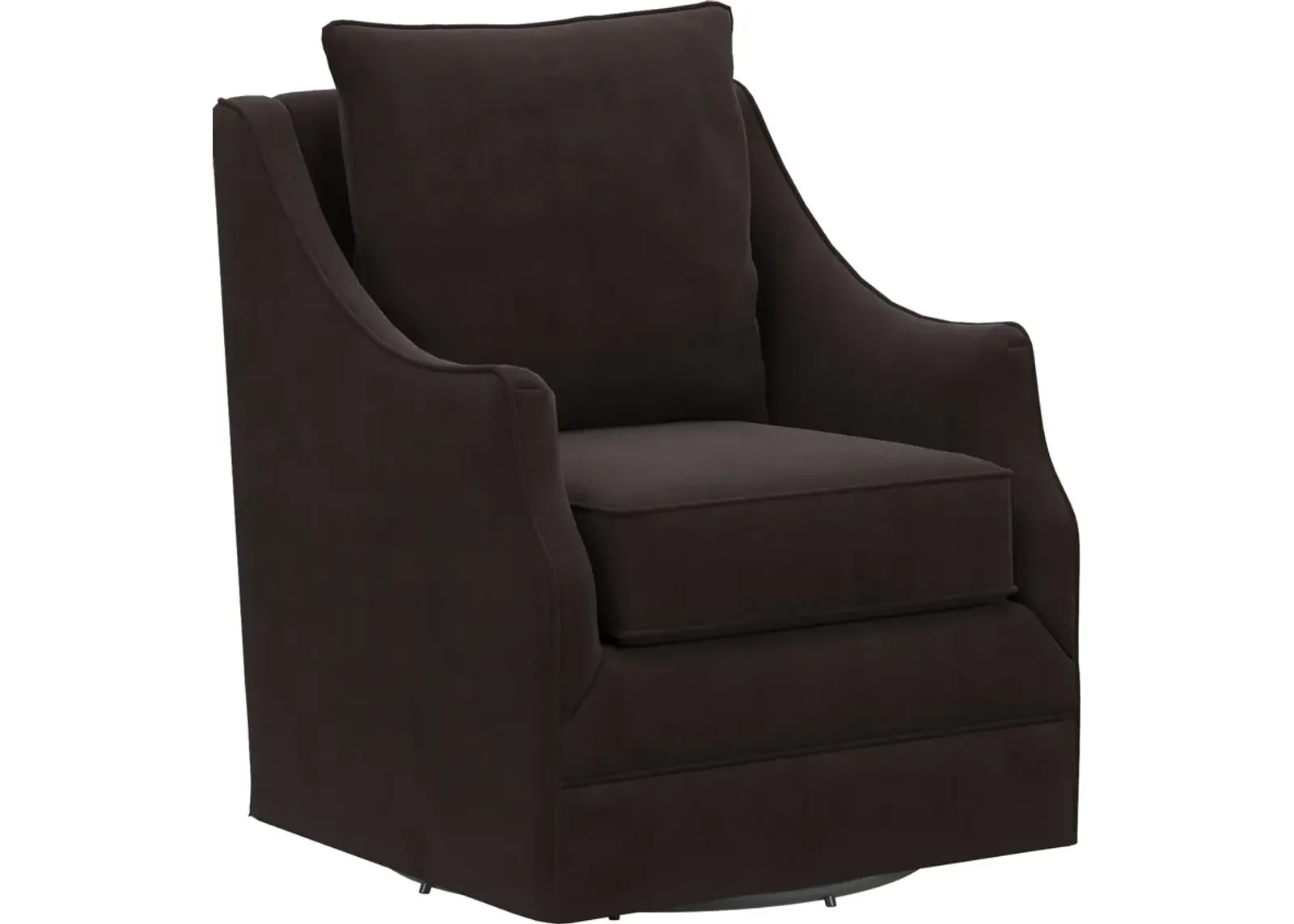 Mara Swivel Accent Chair - Merrimac Dark Brown