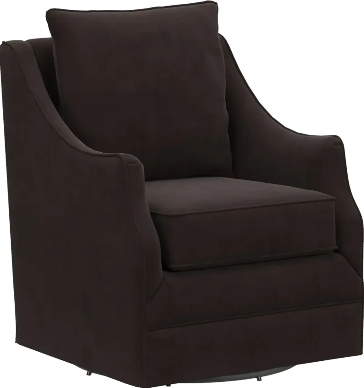 Mara Swivel Accent Chair - Merrimac Dark Brown