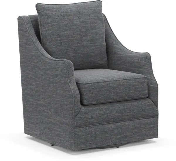 Mara Accent Swivel Chair - Dudley Indigo