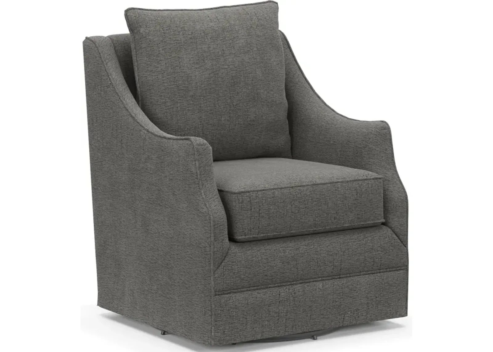 Mara Accent Swivel Chair - Living Large Charcoal