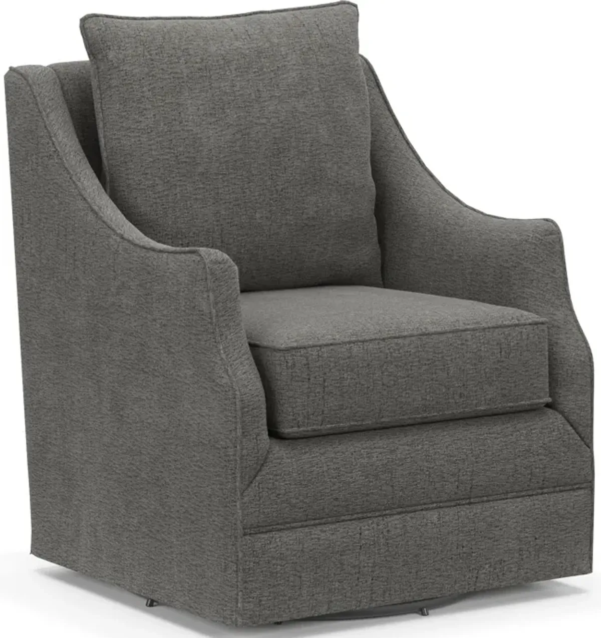 Mara Accent Swivel Chair - Living Large Charcoal