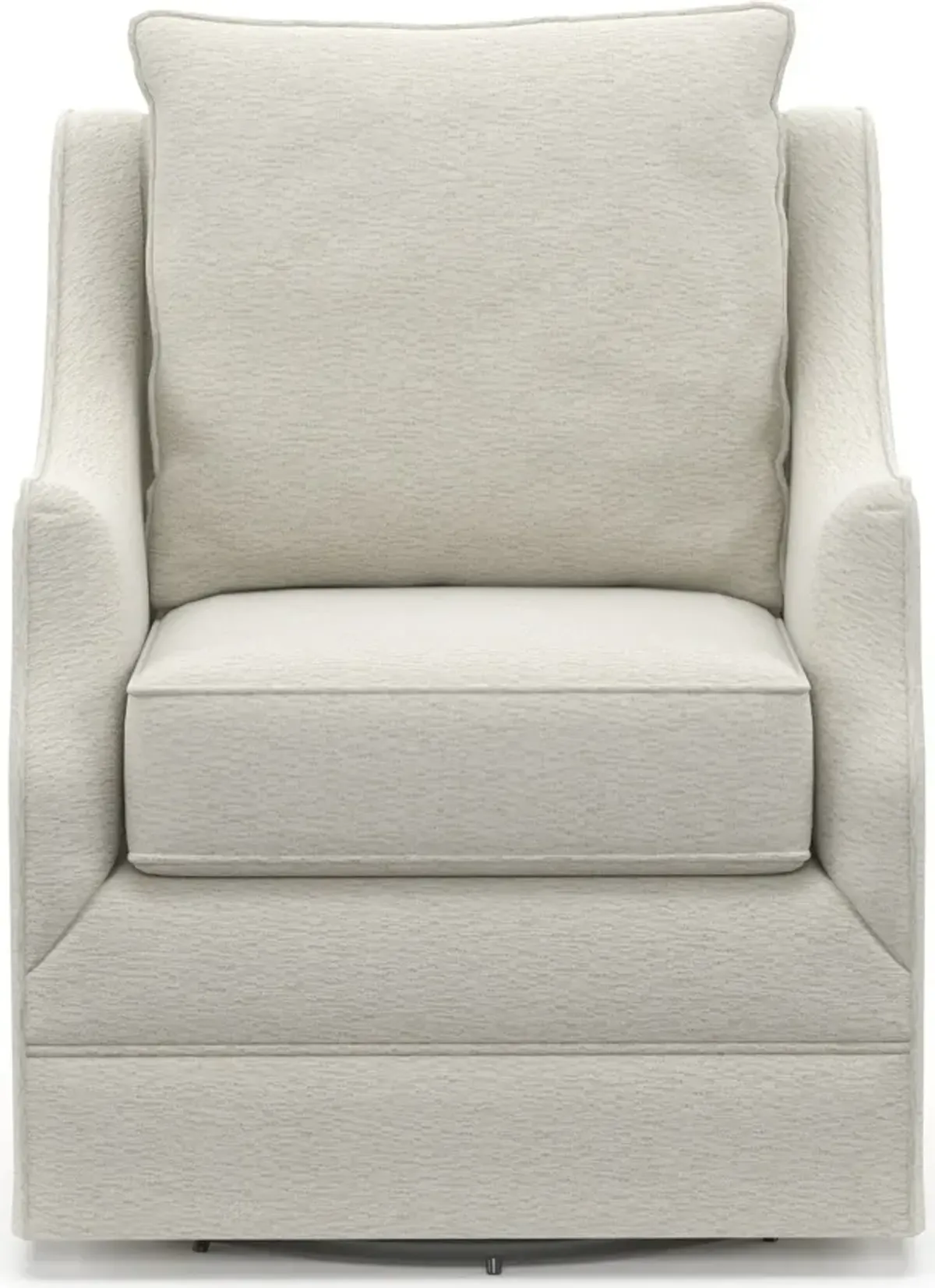 Mara Accent Swivel Chair - Living Large White