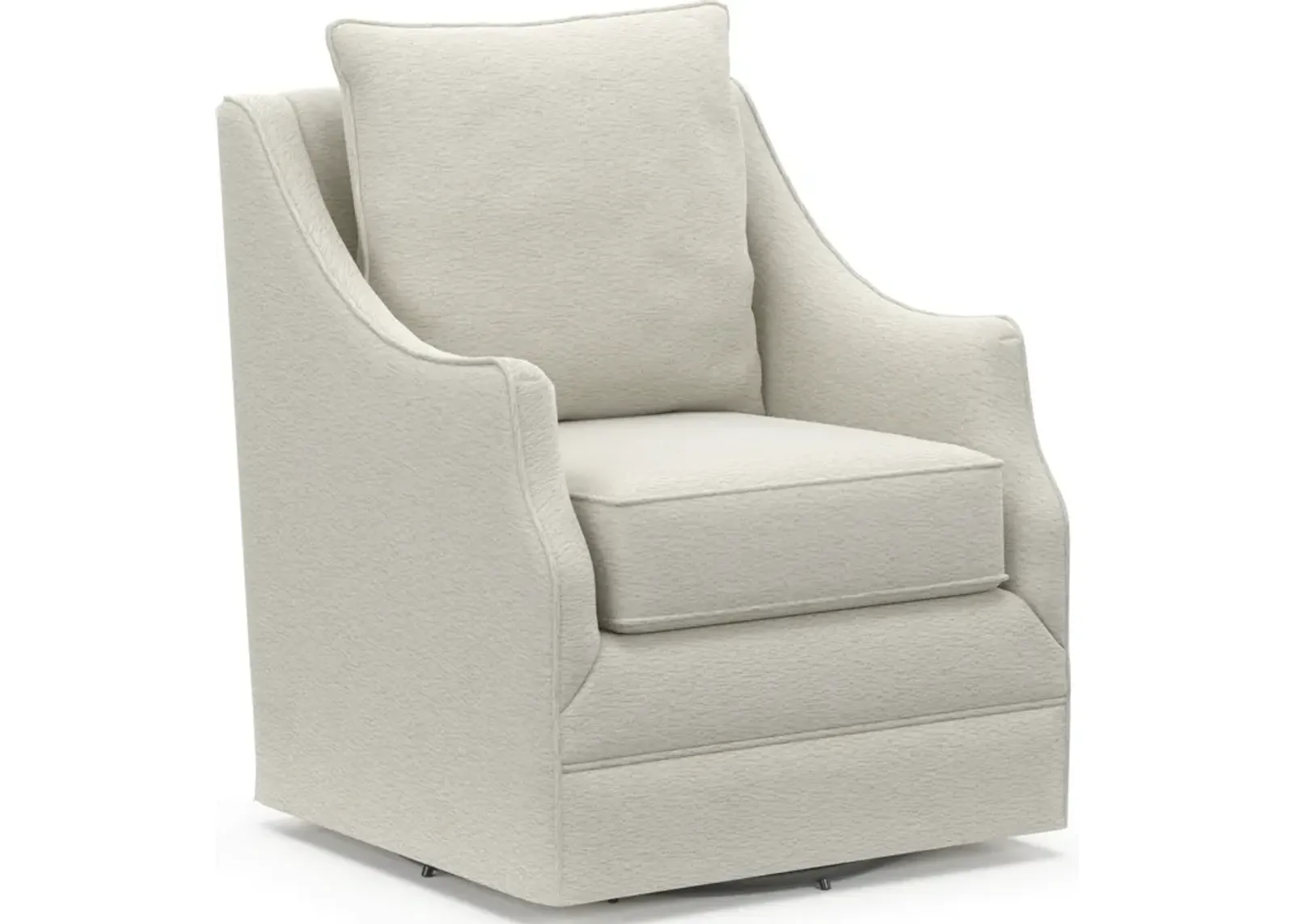 Mara Accent Swivel Chair - Living Large White