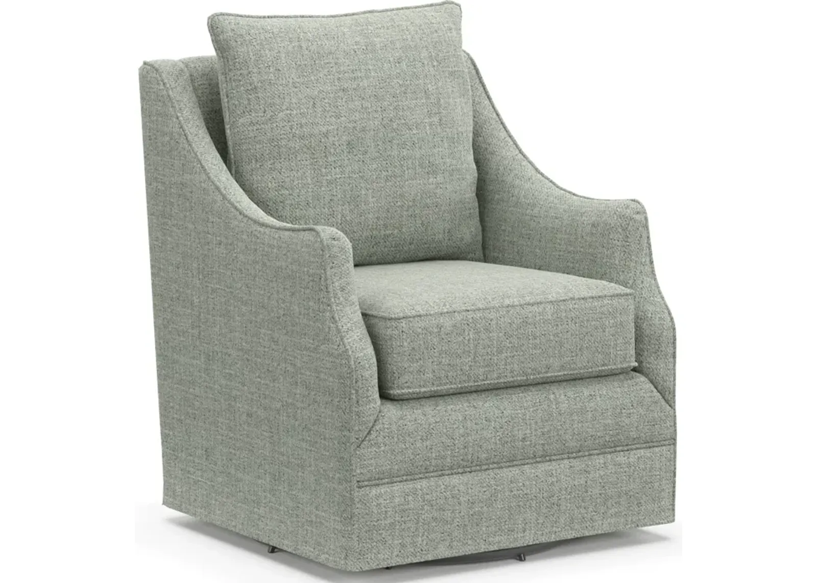 Mara Accent Swivel Chair - Broderick Sea Glass