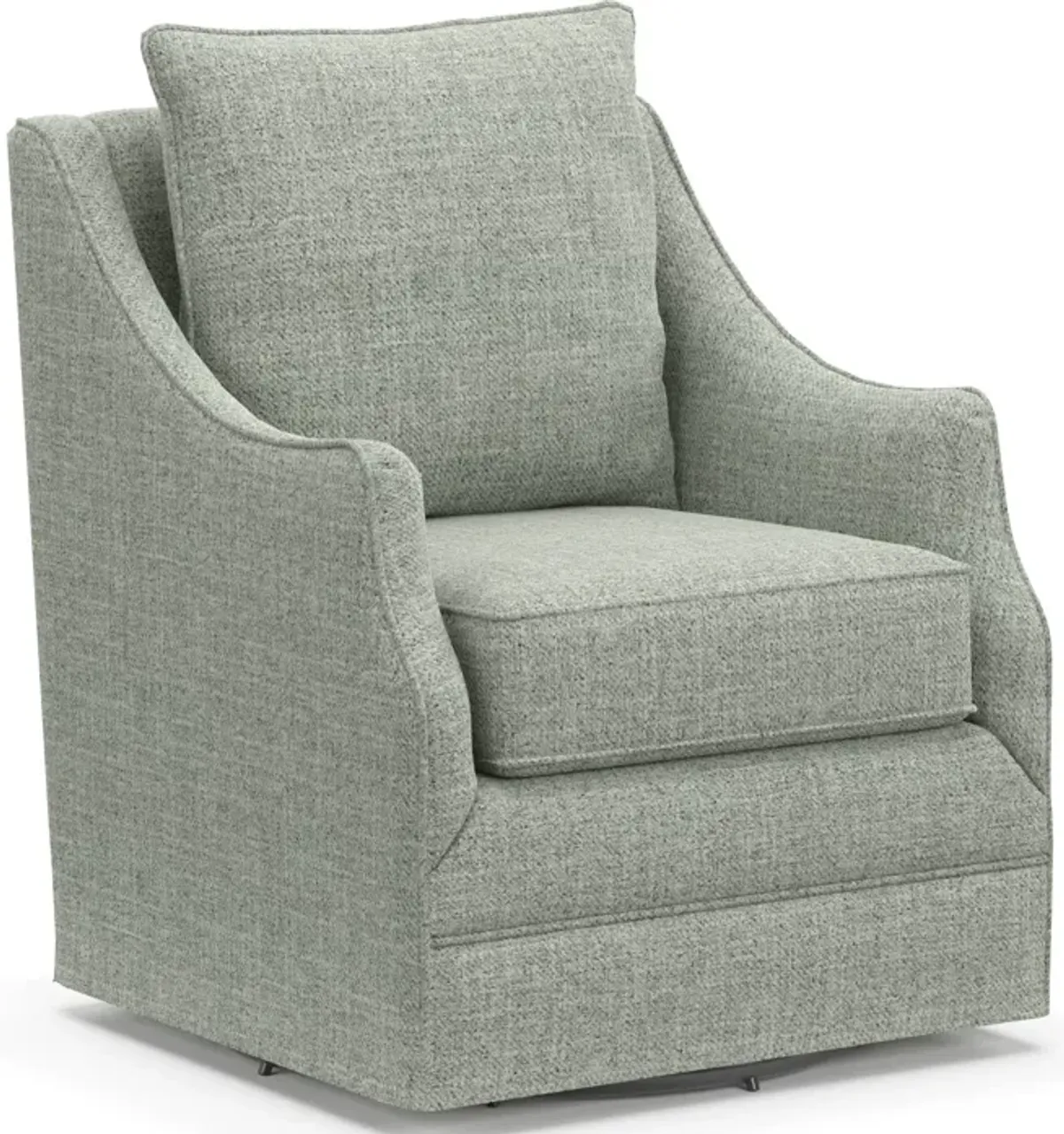 Mara Accent Swivel Chair - Broderick Sea Glass