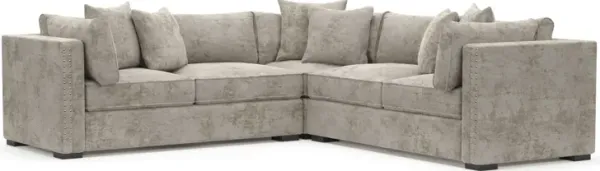 Abington Foam Comfort 3-Piece Sectional - Hearth Cement