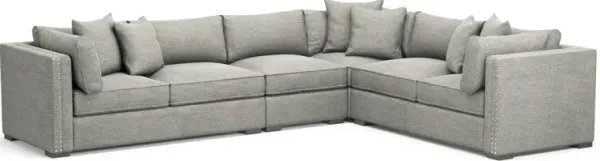 Abington Foam Comfort 4-Piece Sectional - Pandora Pepper