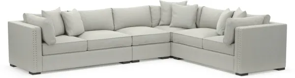 Abington Foam Comfort 4-Piece Sectional - Oslo Snow