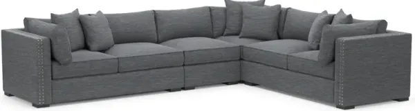 Abington Foam Comfort 4-Piece Sectional - Dudley Indigo