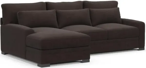 Boston Foam Comfort Sectional - Merrimac Dark Brown