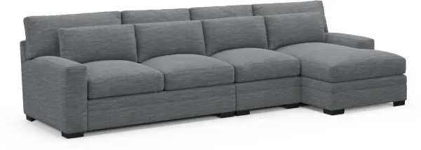 Boston Foam Comfort Sectional - Dudley Indigo