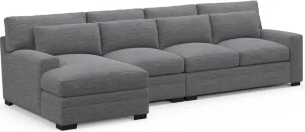 Boston Foam Comfort Sectional - Dudley Indigo