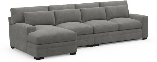 Boston Foam Comfort Sectional - Living Large Charcoal