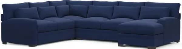 Boston Foam Comfort Sectional - Abington Indigo