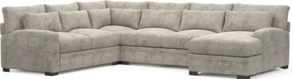 Boston Foam Comfort Sectional - Hearth Cement