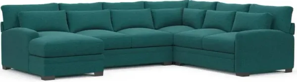 Boston Foam Comfort Sectional - Bloke Peacock