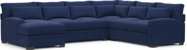 Boston Foam Comfort Sectional - Abington Indigo