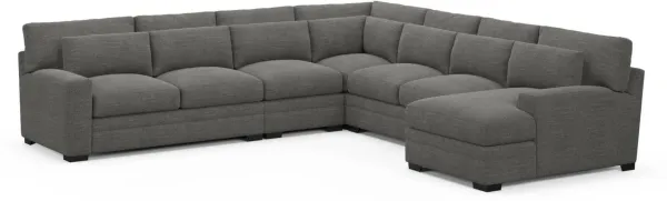 Boston Foam Comfort Sectional - Curious Charcoal
