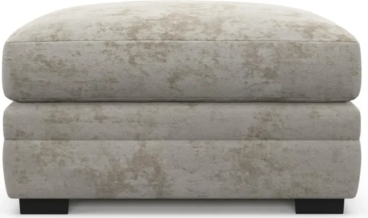 Boston Hybrid Comfort Ottoman - Hearth Cement
