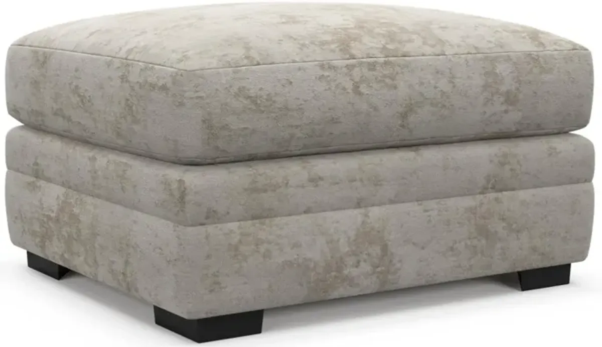 Boston Hybrid Comfort Ottoman - Hearth Cement