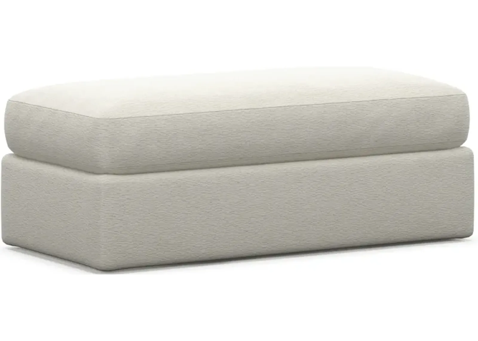 Haven Foam Comfort Ottoman - Living Large White