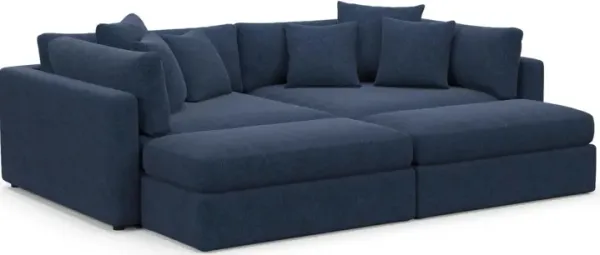 Sasha Foam Comfort Sectional - Oslo Navy