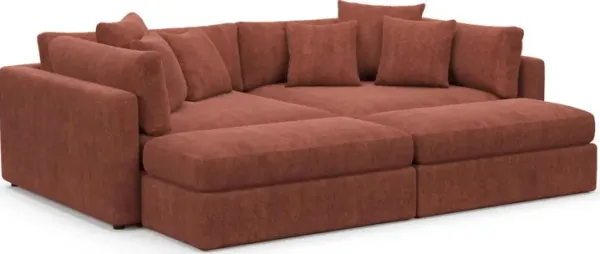 Sasha Foam Comfort Sectional - Contessa Paprika