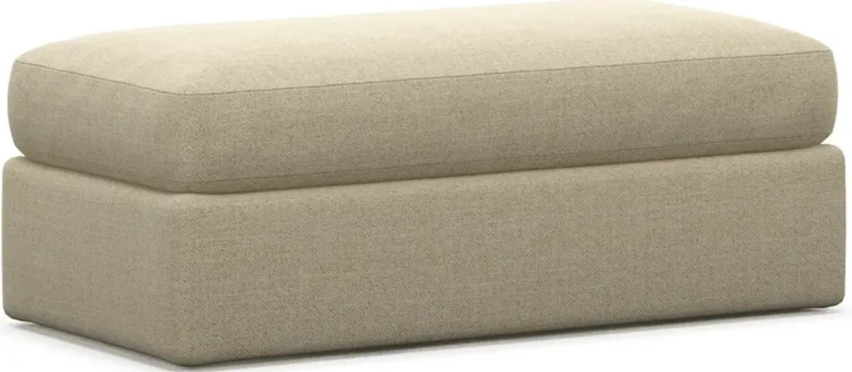 Haven Foam Comfort Eco Performance Fabric Ottoman - Broderick Sand