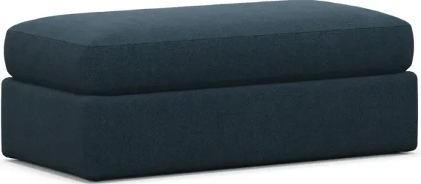 Haven Foam Comfort Eco Performance Fabric Ottoman - Broderick Indigo
