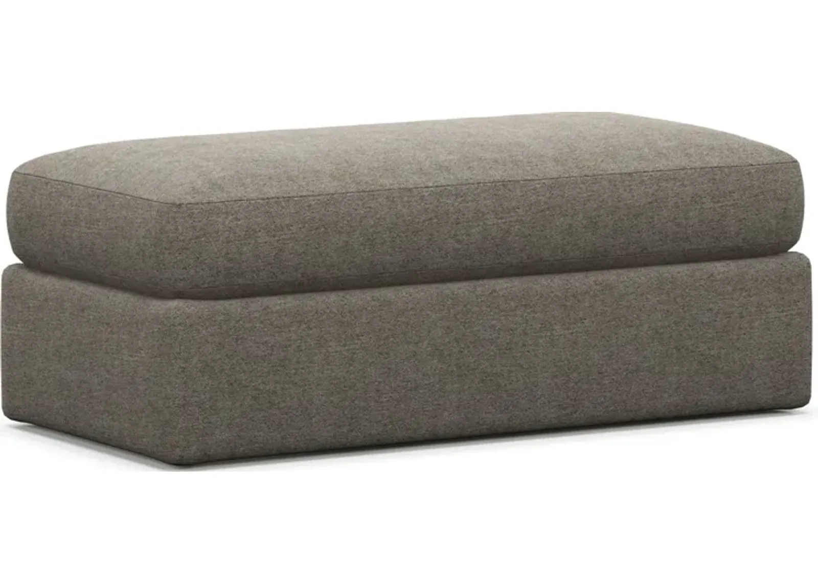 Haven Foam Comfort Eco Performance Fabric Ottoman - Bridger Metal