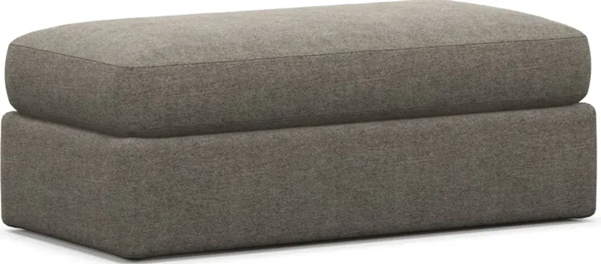 Haven Foam Comfort Eco Performance Fabric Ottoman - Bridger Metal