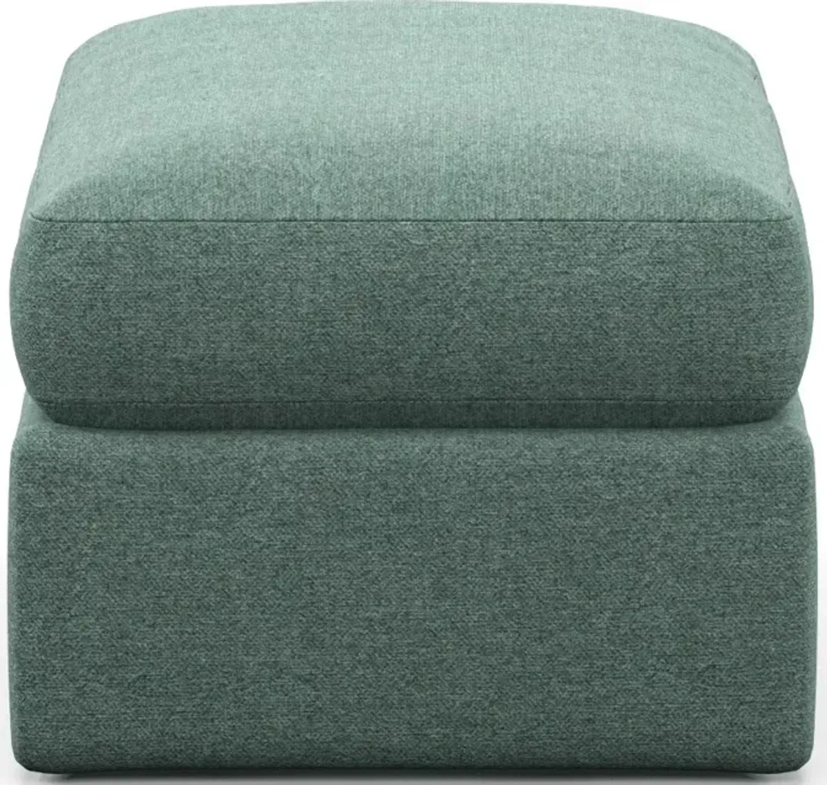 Haven Foam Comfort Eco Performance Fabric Ottoman - Bridger Jade