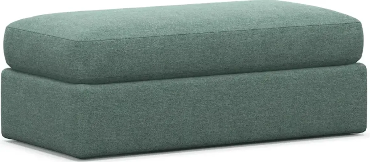 Haven Foam Comfort Eco Performance Fabric Ottoman - Bridger Jade