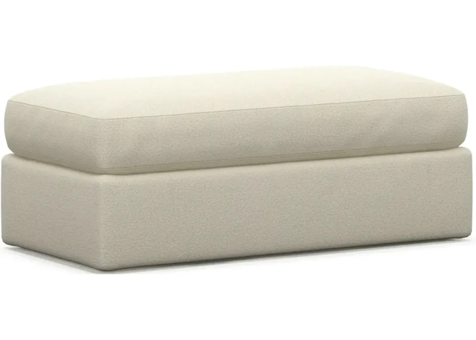 Haven Foam Comfort Eco Performance Fabric Ottoman - Fincher Ivory