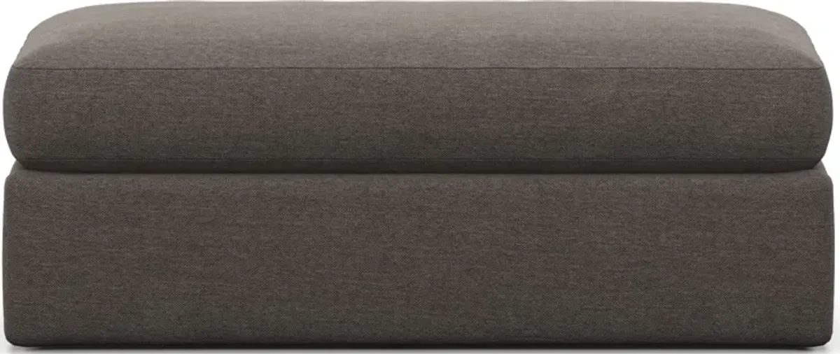 Haven Foam Comfort Eco Performance Fabric Ottoman - Presidio Steel