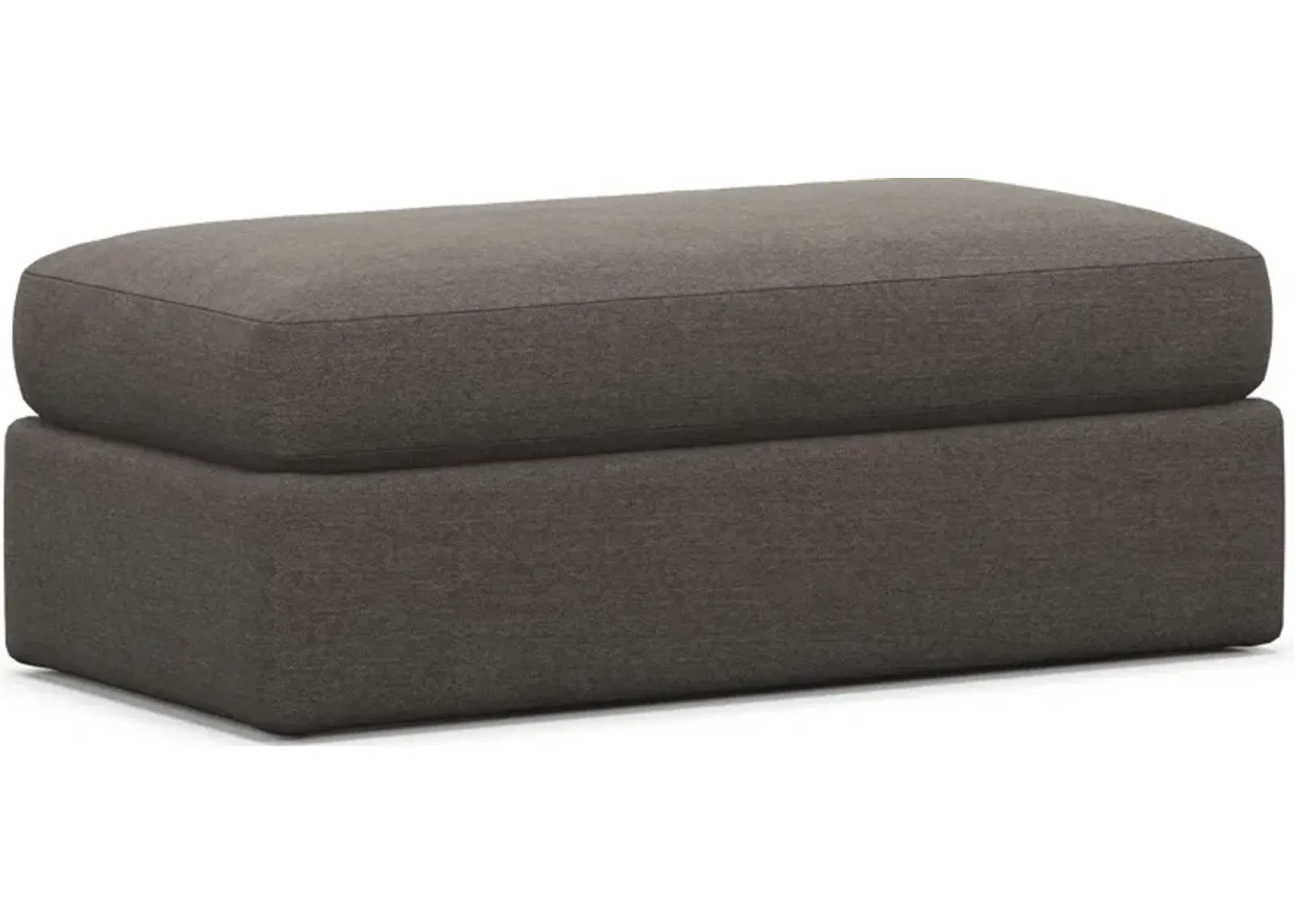 Haven Foam Comfort Eco Performance Fabric Ottoman - Presidio Steel