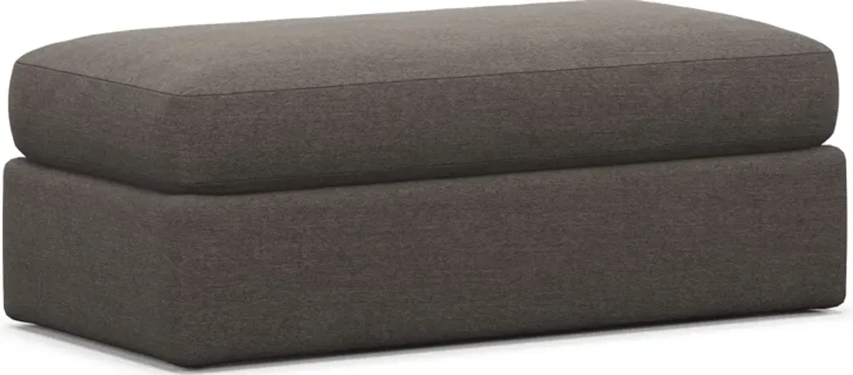 Haven Foam Comfort Eco Performance Fabric Ottoman - Presidio Steel