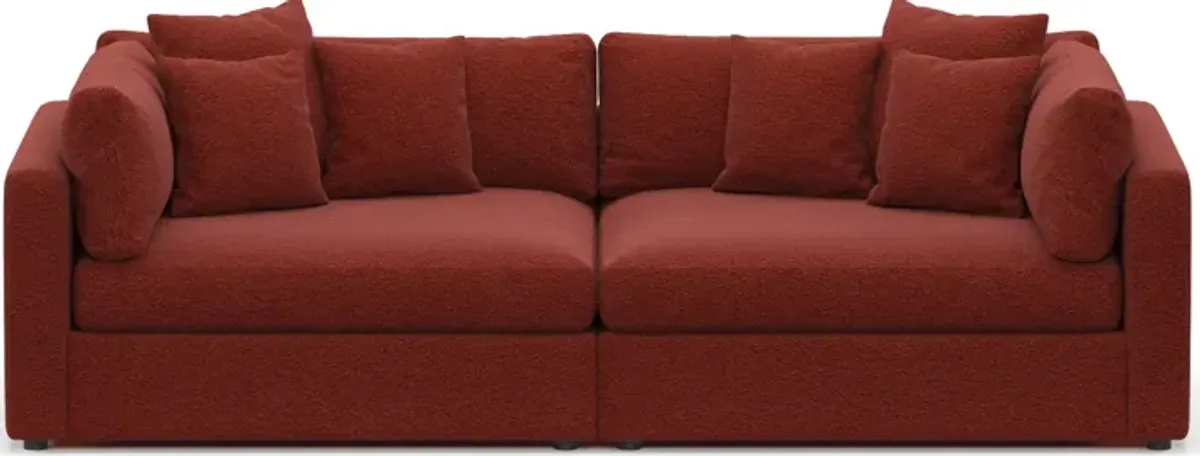 Haven Foam Comfort 2-Piece Media Sofa - Bloke Brick