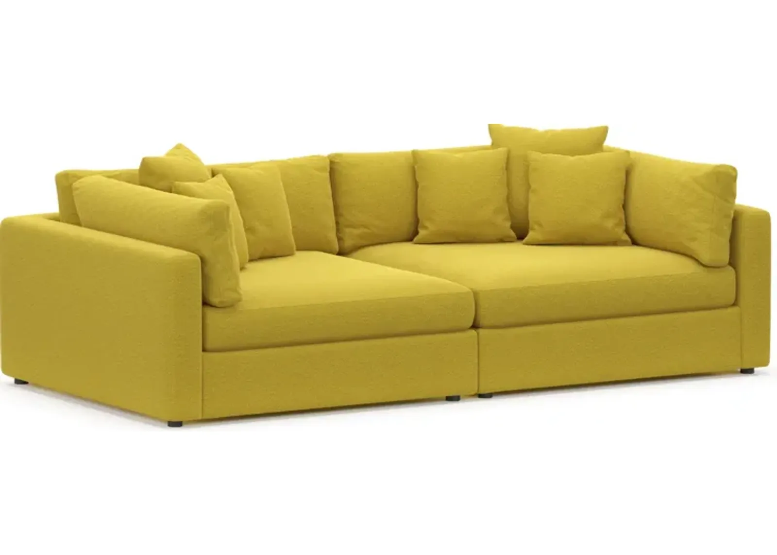 Haven Foam Comfort 2-Piece Media Sofa - Bloke Goldenrod